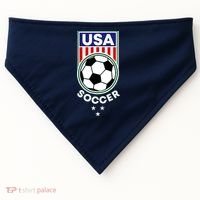 Football Soccer Awesome USA Soccer USA-Made Doggie Bandana thumb 0