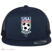 Football Soccer Awesome USA Soccer Flat Bill Trucker Hat thumb 0