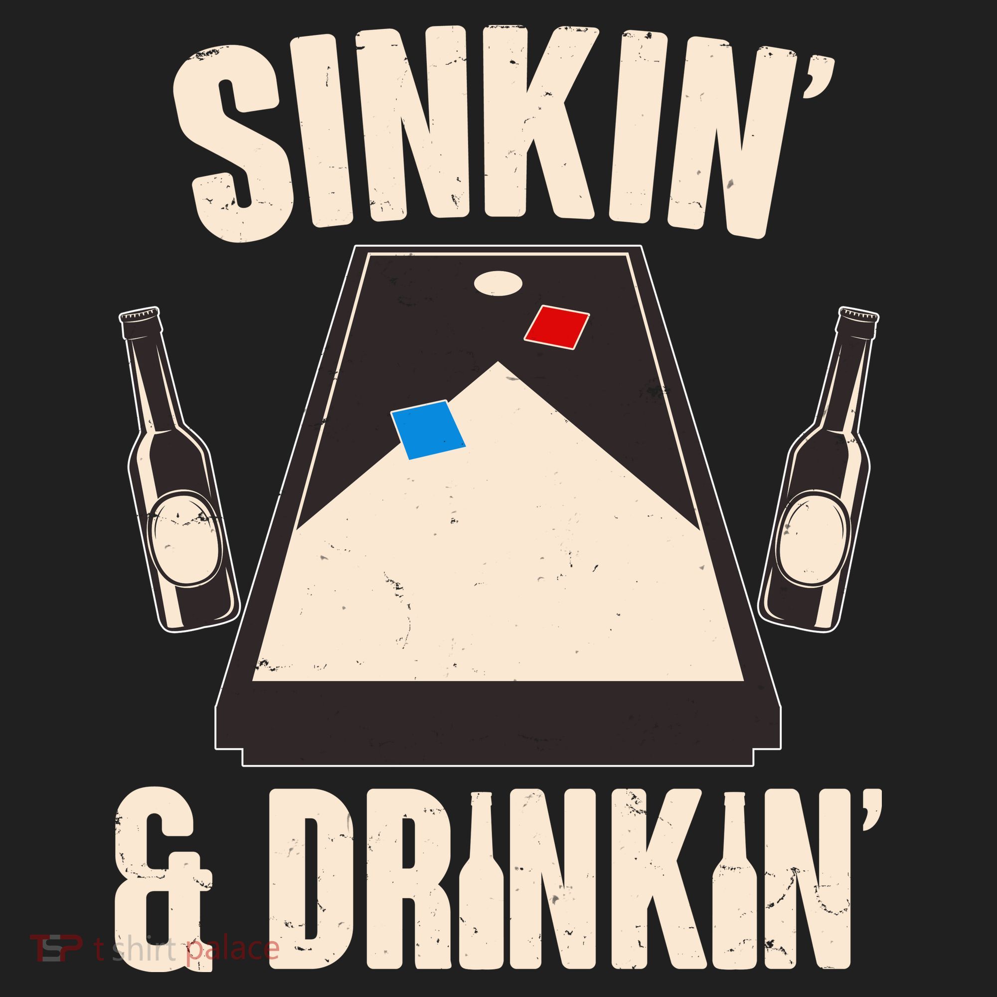 Funny Sinkin And Drinkin Cornhole Game Women's Sweatshirt