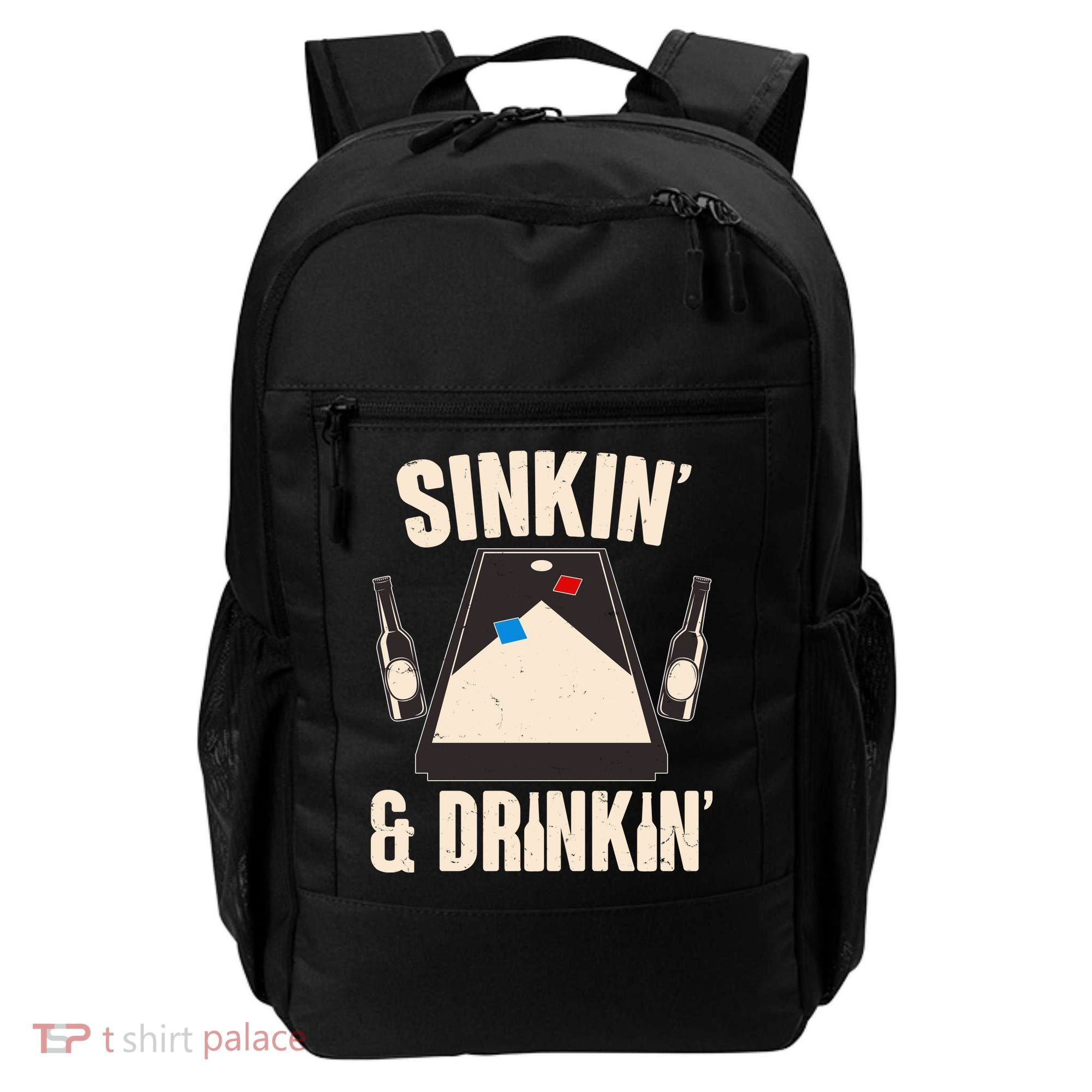Funny Sinkin And Drinkin Cornhole Game Backpack