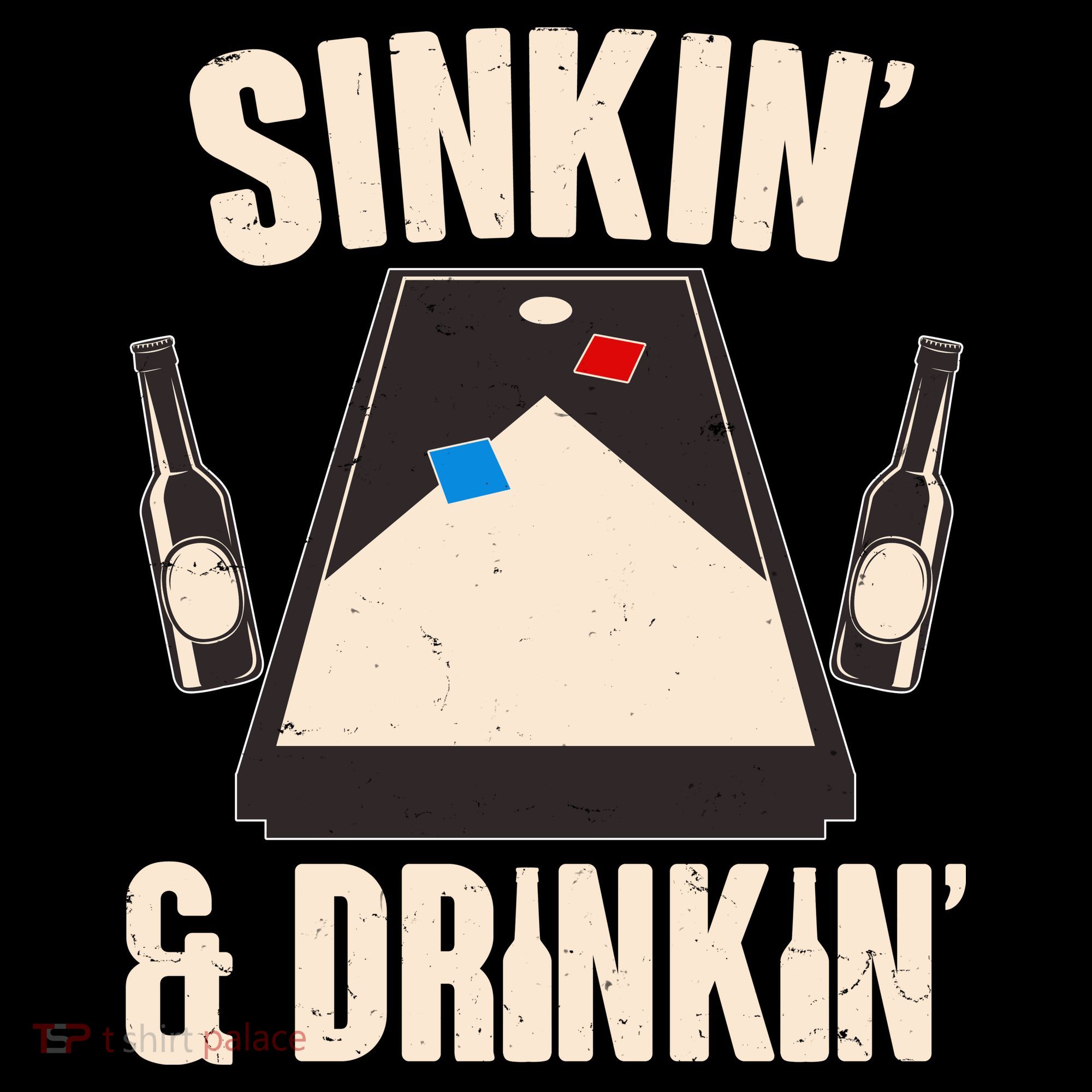 Funny Sinkin And Drinkin Cornhole Game Bucket Hat