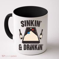 Funny Sinkin And Drinkin Cornhole Game Coffee Mug thumb 0