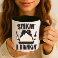 Funny Sinkin And Drinkin Cornhole Game Coffee Mug thumb 3