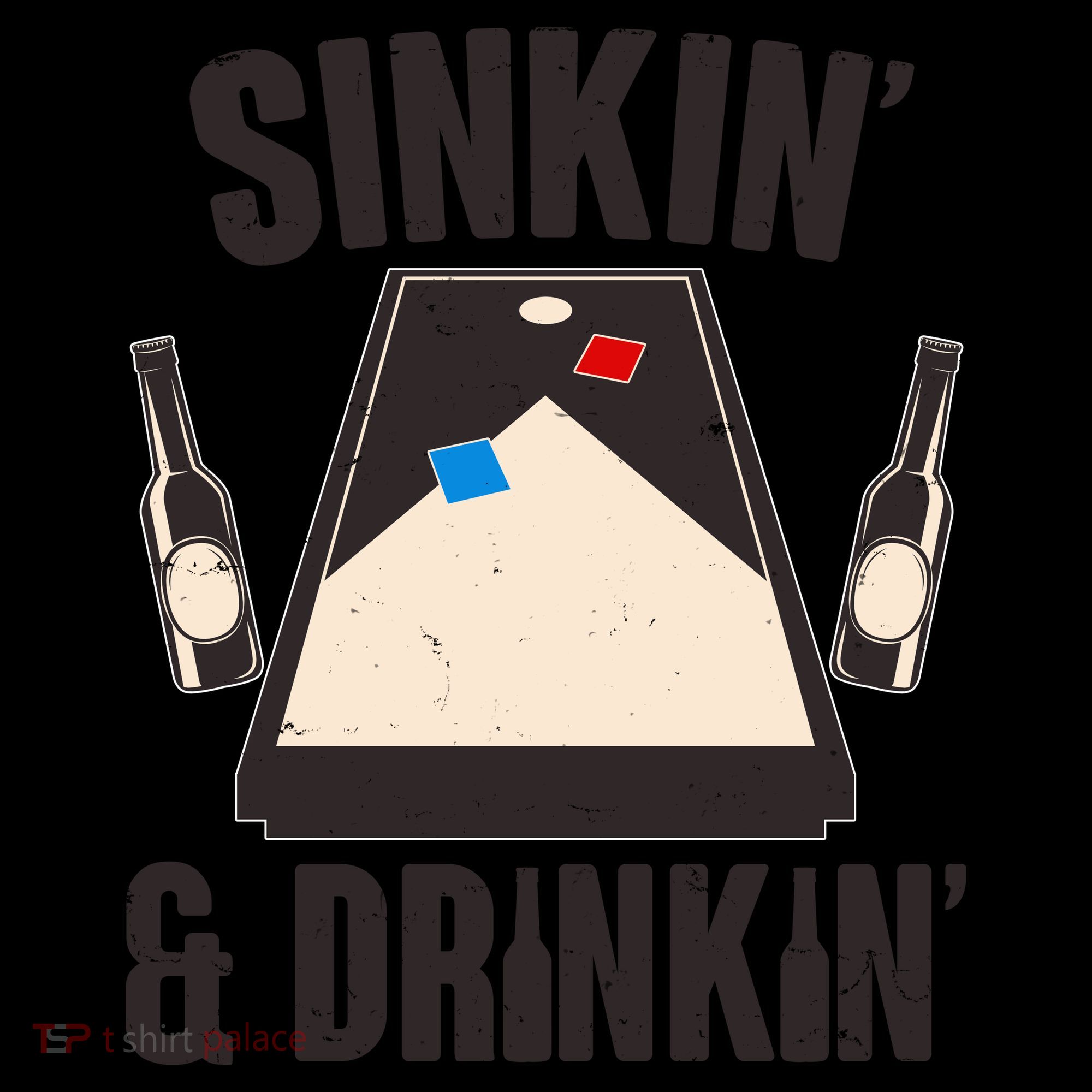 Funny Sinkin And Drinkin Cornhole Game Coffee Mug