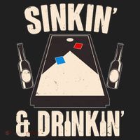 Funny Sinkin And Drinkin Cornhole Game Beanie thumb 2