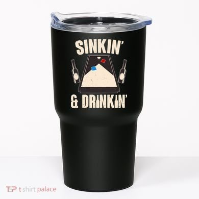Funny Sinkin And Drinkin Cornhole Game Tumbler