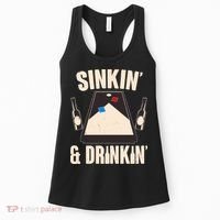Funny Sinkin And Drinkin Cornhole Game Women's Tank Top thumb 0
