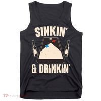Funny Sinkin And Drinkin Cornhole Game Tank Top thumb 0