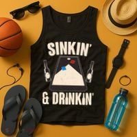 Funny Sinkin And Drinkin Cornhole Game Tank Top thumb 4