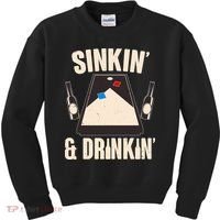 Funny Sinkin And Drinkin Cornhole Game Kids Sweatshirt thumb 0