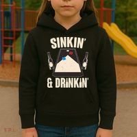 Funny Sinkin And Drinkin Cornhole Game Kids Hoodie thumb 3