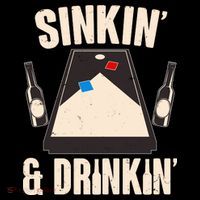 Funny Sinkin And Drinkin Cornhole Game Kids Long Sleeve Shirt thumb 2