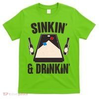Funny Sinkin And Drinkin Cornhole Game T-Shirt thumb 0
