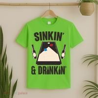 Funny Sinkin And Drinkin Cornhole Game T-Shirt thumb 2