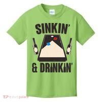 Funny Sinkin And Drinkin Cornhole Game Kids T-Shirt thumb 0