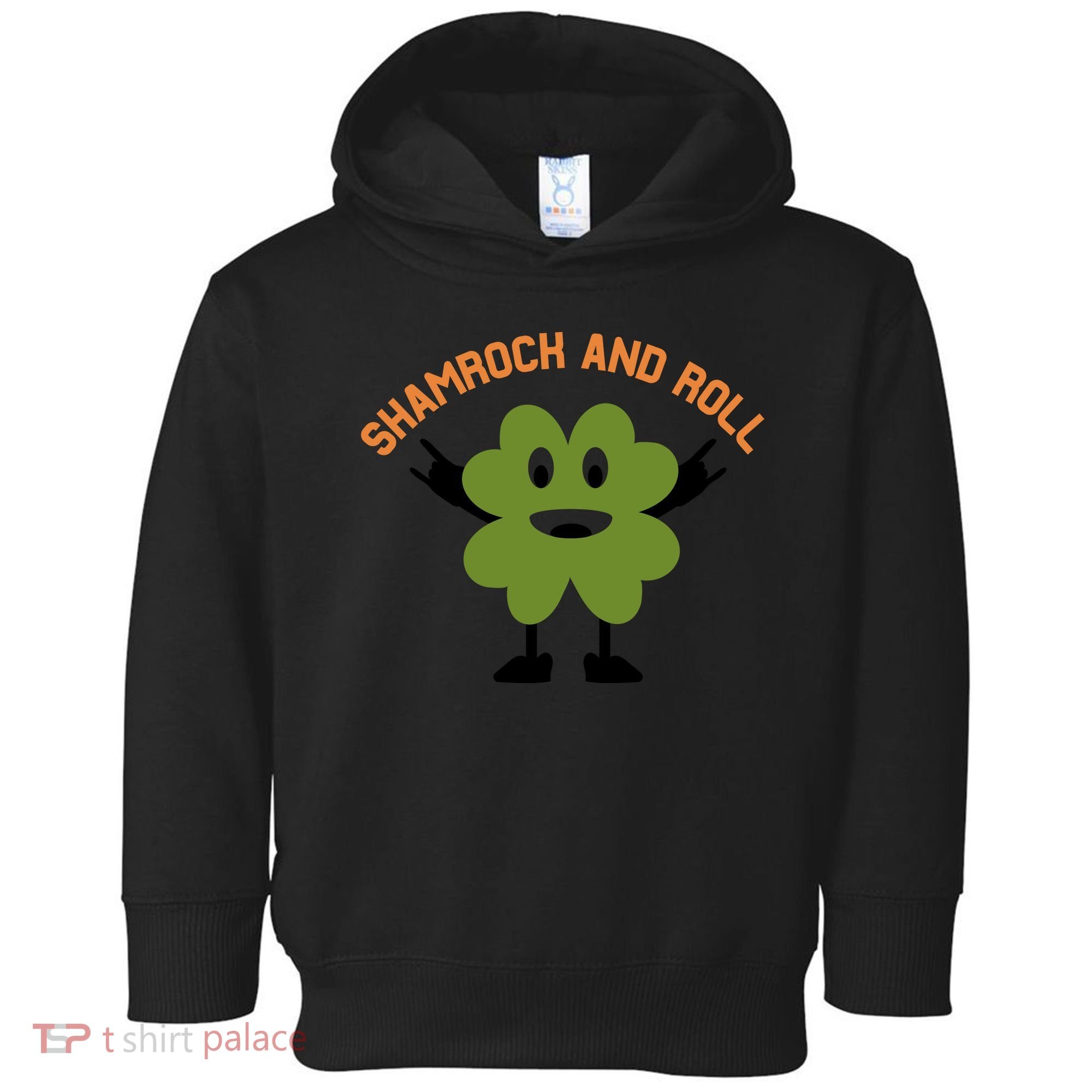 Funny Shamrock And Roll Irish Leaf St Patricks Day Toddler Hoodie