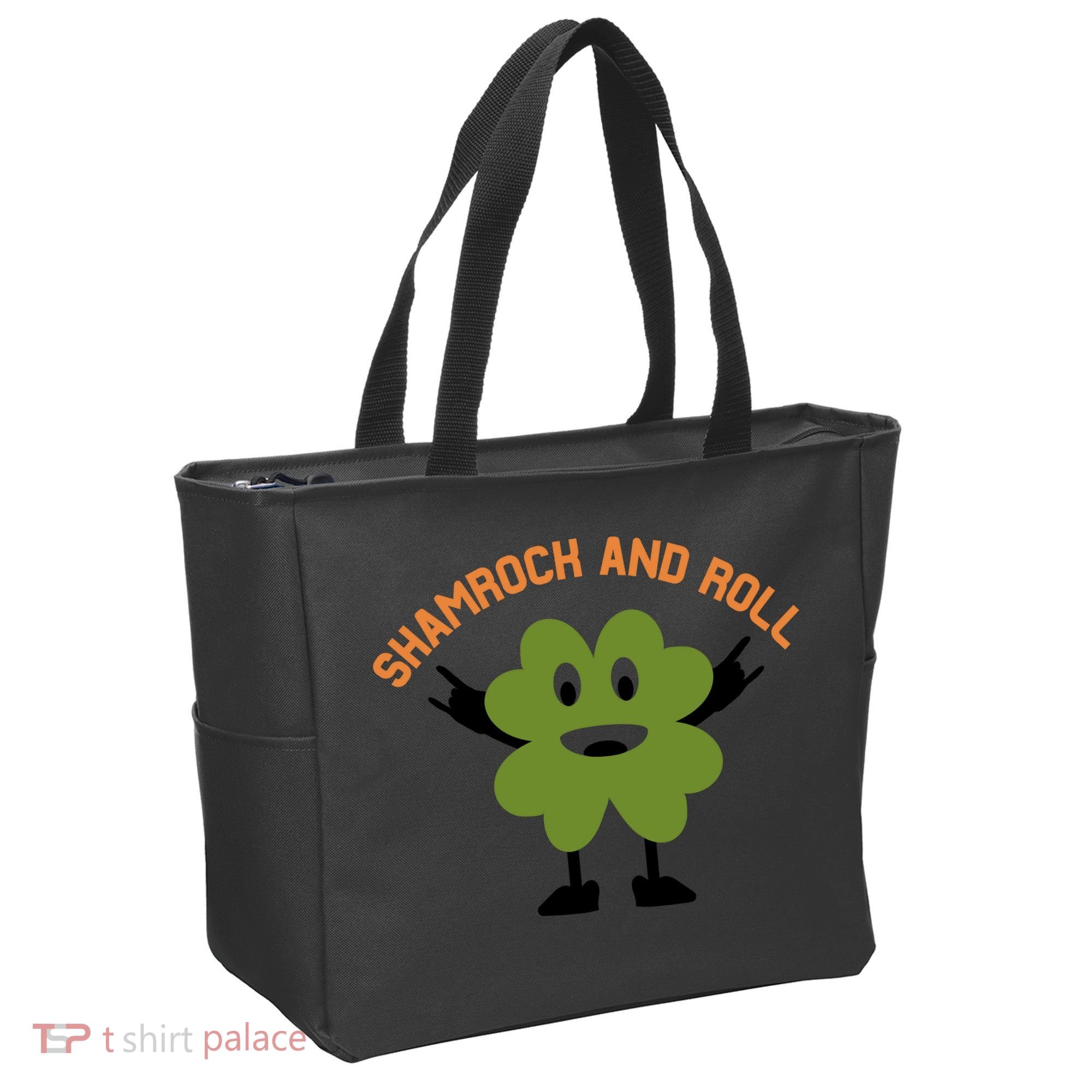 Funny Shamrock And Roll Irish Leaf St Patricks Day Tote Bag
