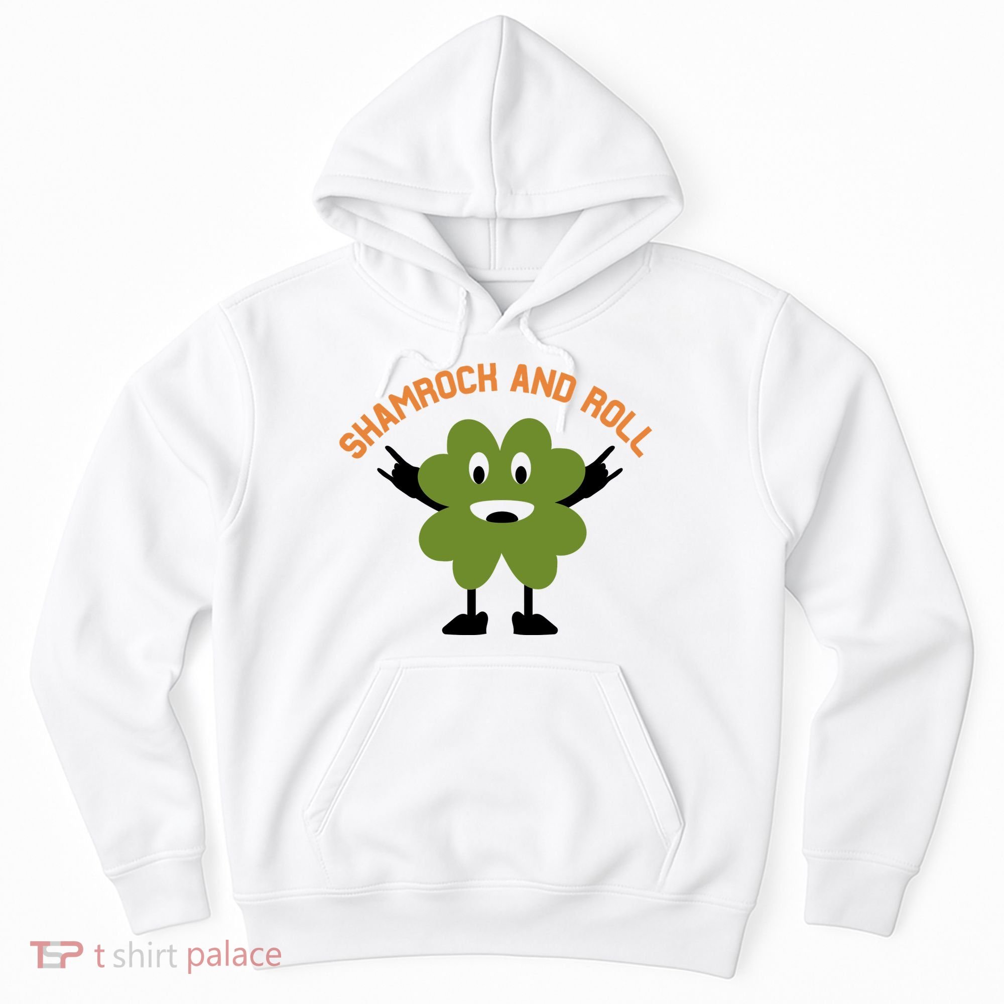 Funny Shamrock And Roll Irish Leaf St Patricks Day Hoodie