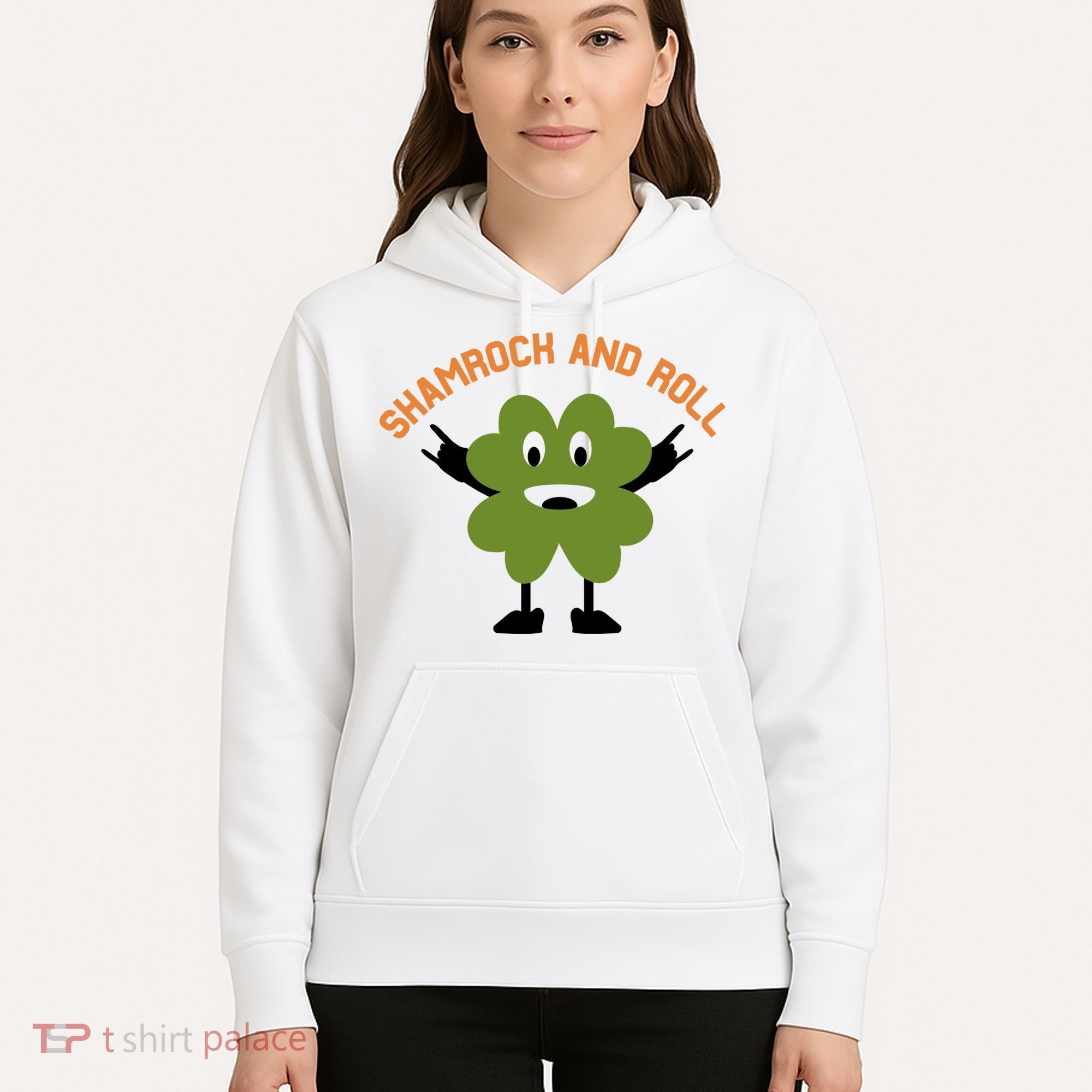Funny Shamrock And Roll Irish Leaf St Patricks Day Hoodie