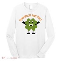 Funny Shamrock And Roll Irish Leaf St Patricks Day Long Sleeve Shirt thumb 0