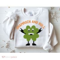 Funny Shamrock And Roll Irish Leaf St Patricks Day Sweatshirt thumb 2