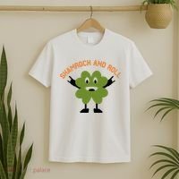 Funny Shamrock And Roll Irish Leaf St Patricks Day T-Shirt thumb 2