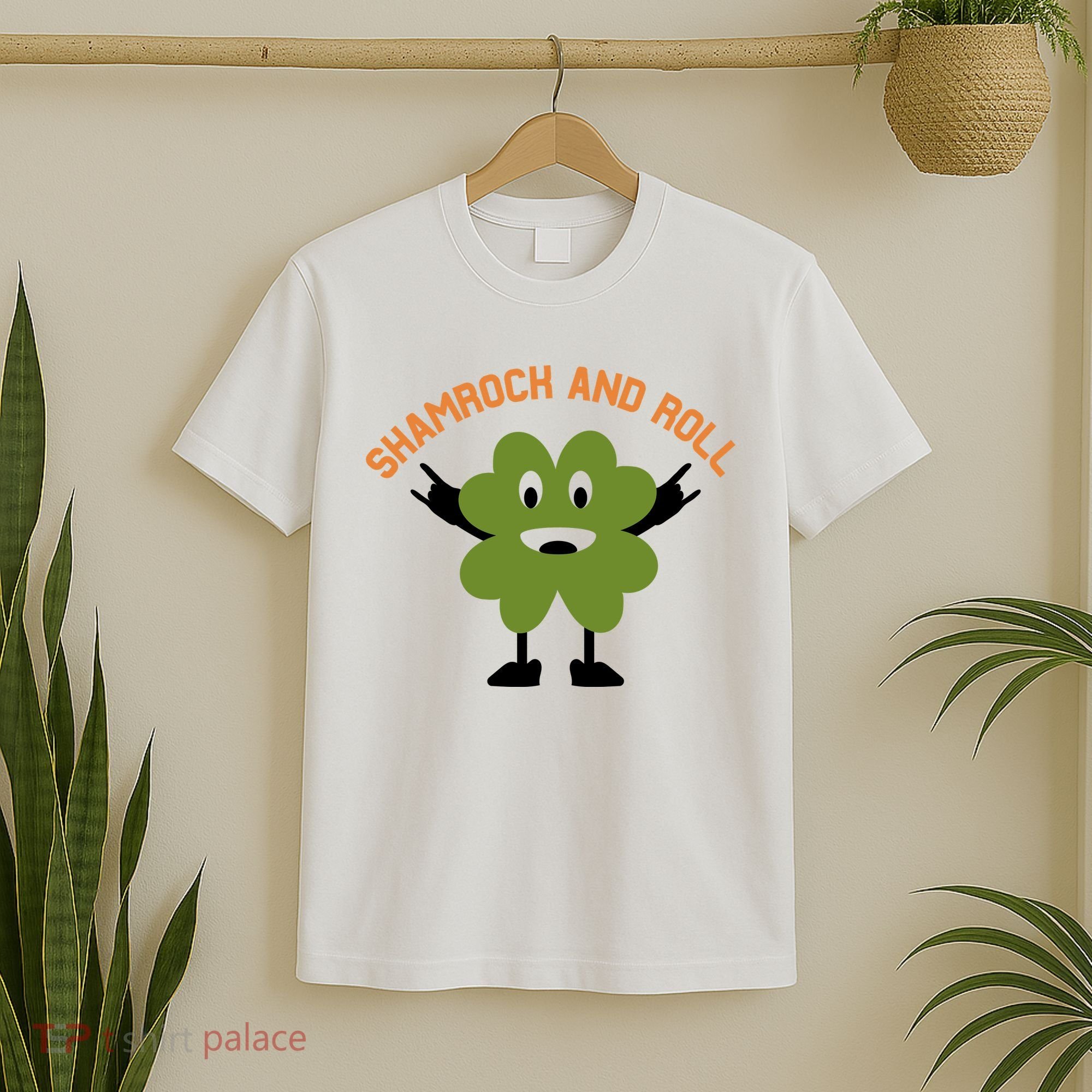 Funny Shamrock And Roll Irish Leaf St Patricks Day T-Shirt