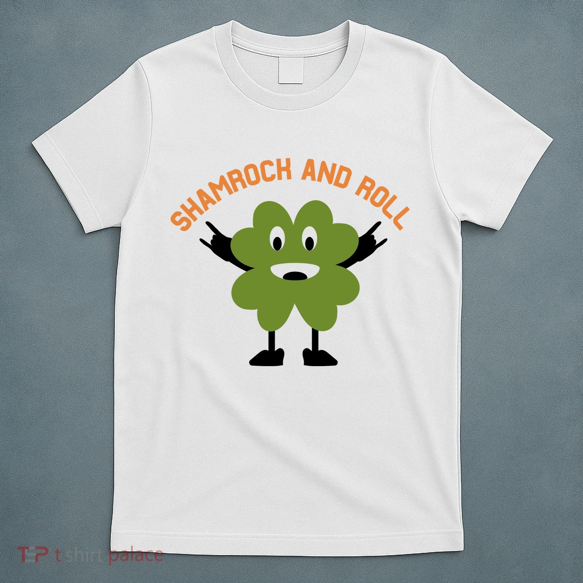 Funny Shamrock And Roll Irish Leaf St Patricks Day T-Shirt