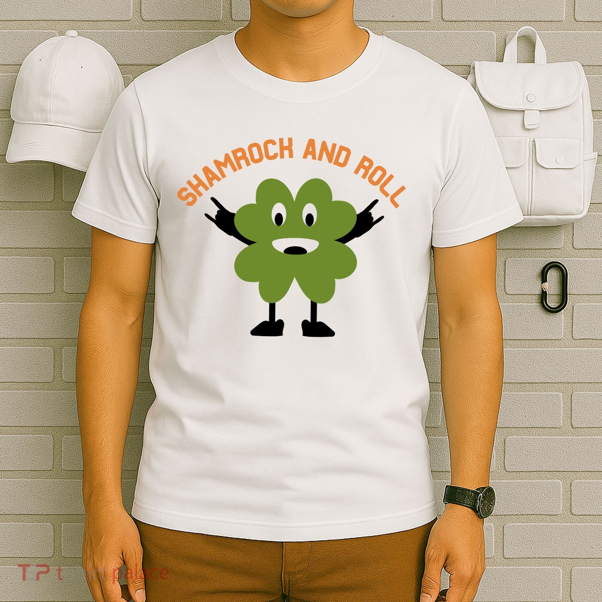 Funny Shamrock And Roll Irish Leaf St Patricks Day T-Shirt