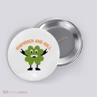 Funny Shamrock And Roll Irish Leaf St Patricks Day Button thumb 0
