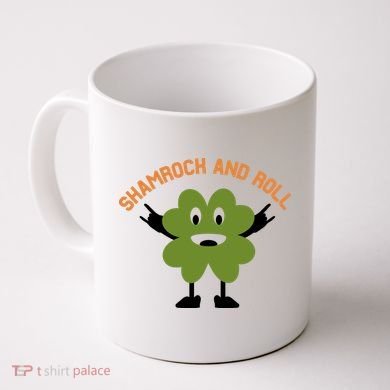 Funny Shamrock And Roll Irish Leaf St Patricks Day Coffee Mug