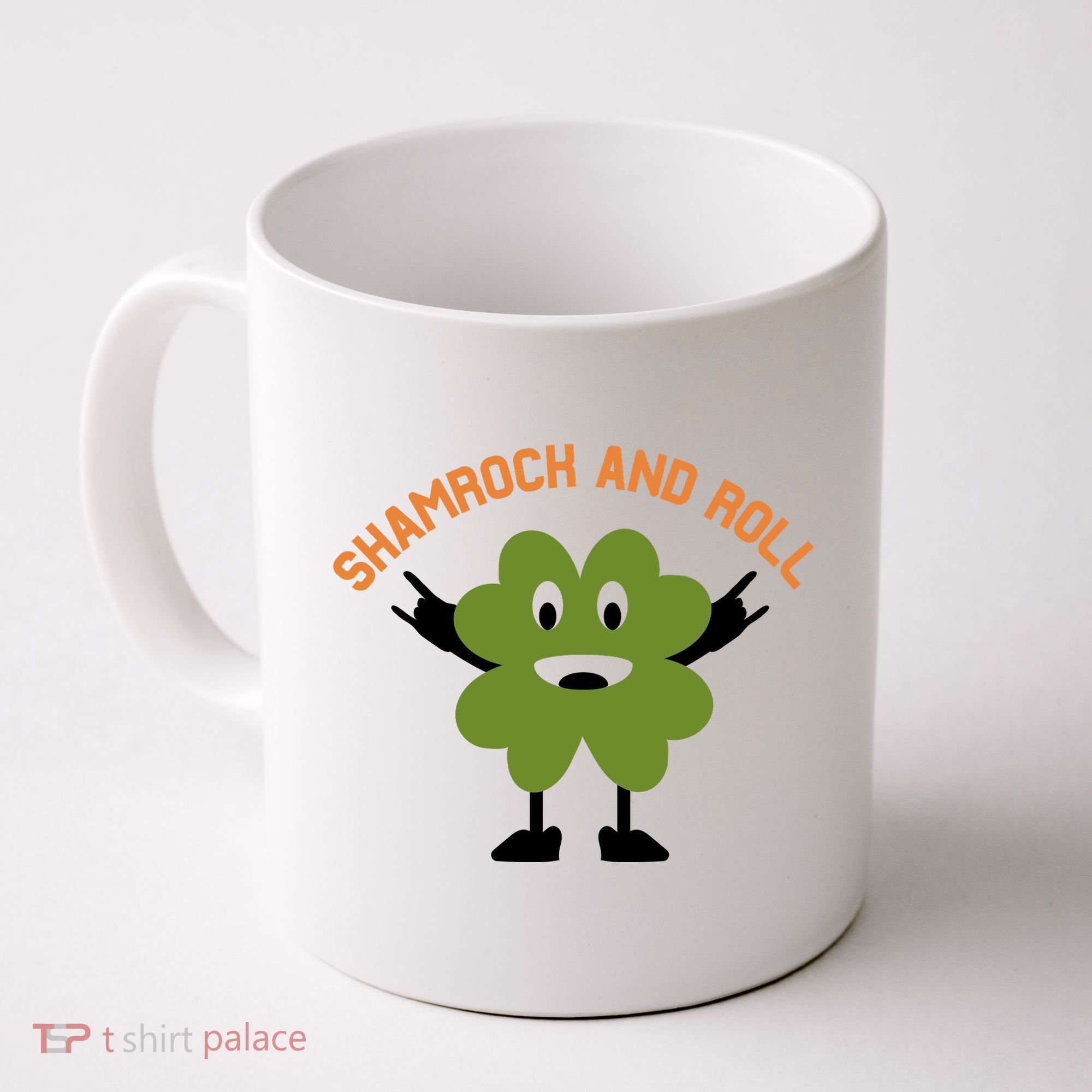 Funny Shamrock And Roll Irish Leaf St Patricks Day Coffee Mug