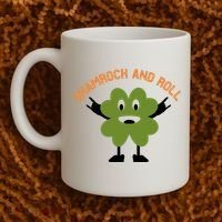 Funny Shamrock And Roll Irish Leaf St Patricks Day Coffee Mug thumb 2
