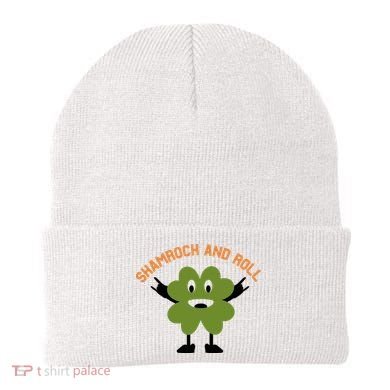 Funny Shamrock And Roll Irish Leaf St Patricks Day Beanie