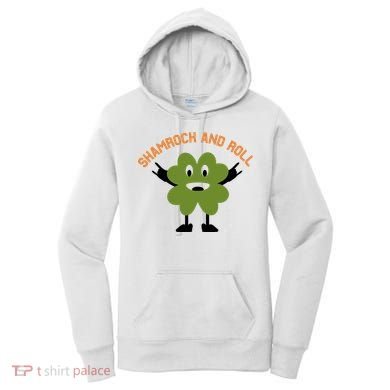Funny Shamrock And Roll Irish Leaf St Patricks Day Women's Hoodie