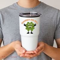 Funny Shamrock And Roll Irish Leaf St Patricks Day Tumbler thumb 2