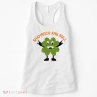 Funny Shamrock And Roll Irish Leaf St Patricks Day Women's Tank Top thumb 0