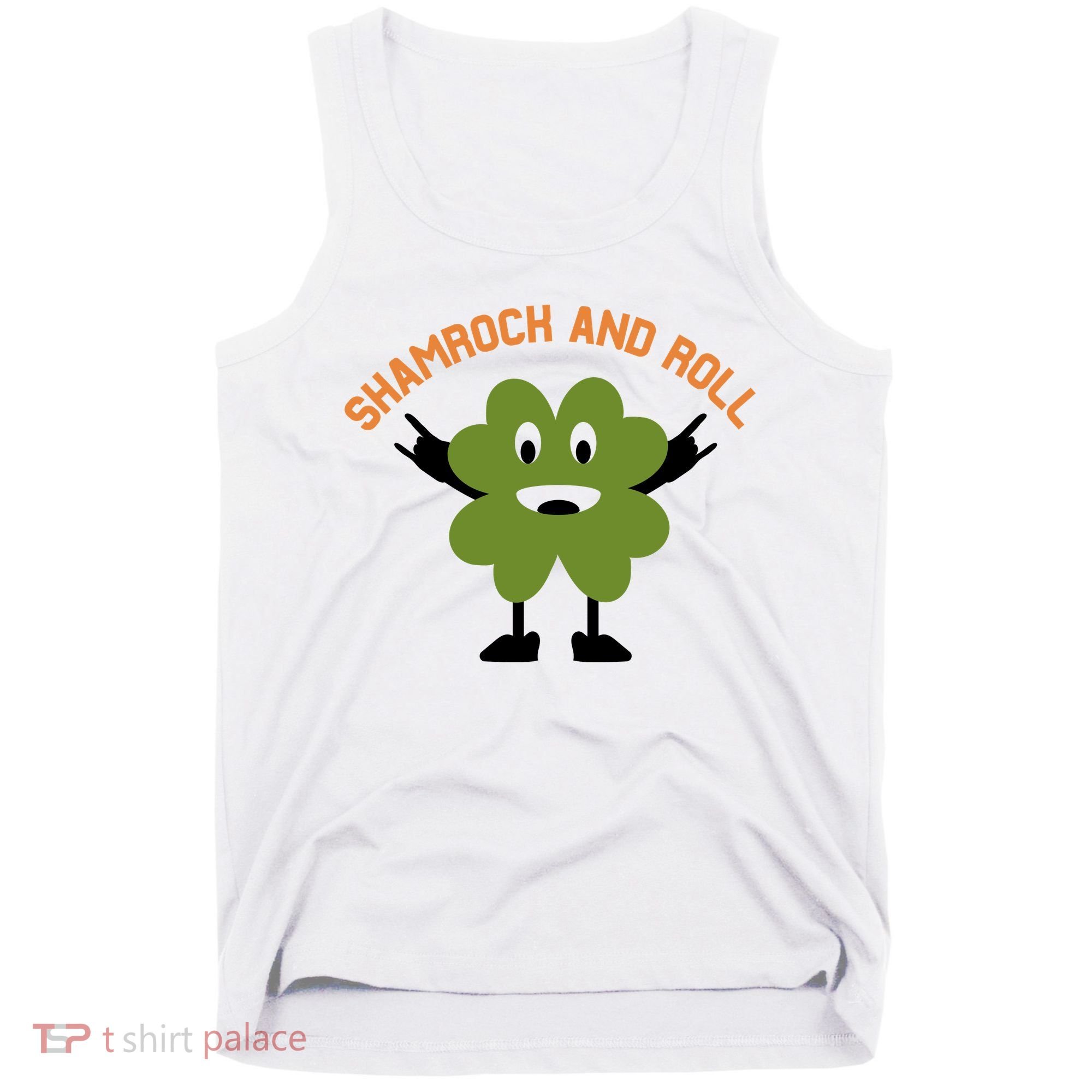 Funny Shamrock And Roll Irish Leaf St Patricks Day Tank Top