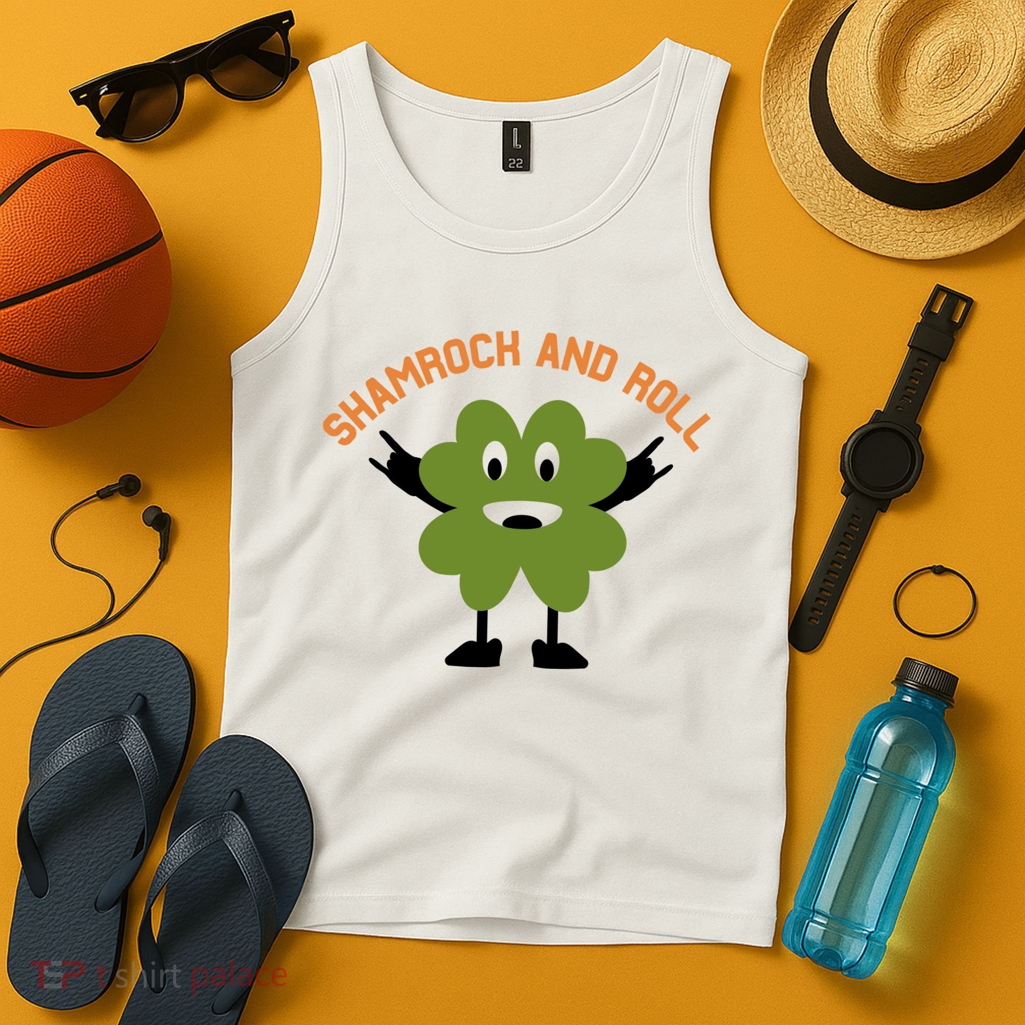 Funny Shamrock And Roll Irish Leaf St Patricks Day Tank Top