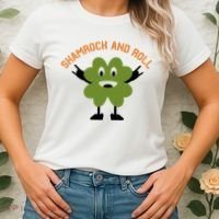 Funny Shamrock And Roll Irish Leaf St Patricks Day Women's T-Shirt thumb 2