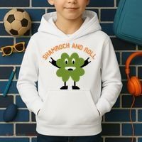 Funny Shamrock And Roll Irish Leaf St Patricks Day Kids Hoodie thumb 2