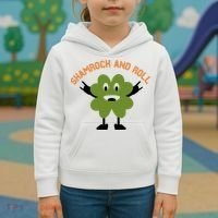 Funny Shamrock And Roll Irish Leaf St Patricks Day Kids Hoodie thumb 3