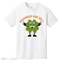 Funny Shamrock And Roll Irish Leaf St Patricks Day Kids T-Shirt thumb 0