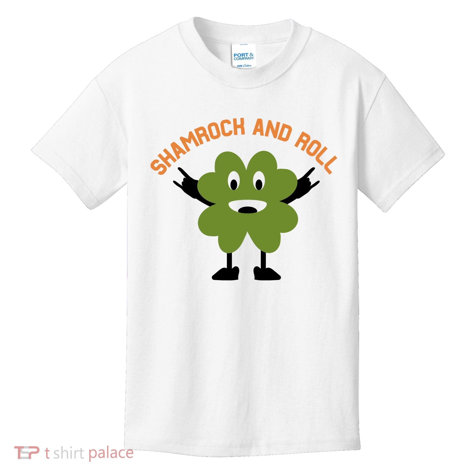 Funny Shamrock And Roll Irish Leaf St Patricks Day Kids T-Shirt