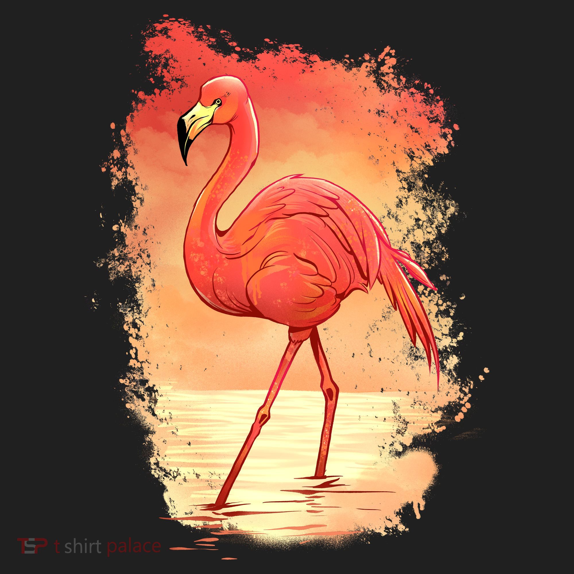 Flamingo Sunset Art Women's Sweatshirt