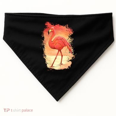 Flamingo Sunset Art USA-Made Doggie Bandana