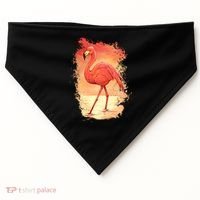 Flamingo Sunset Art USA-Made Doggie Bandana thumb 0