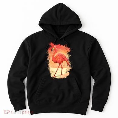 Flamingo Sunset Art Hoodie