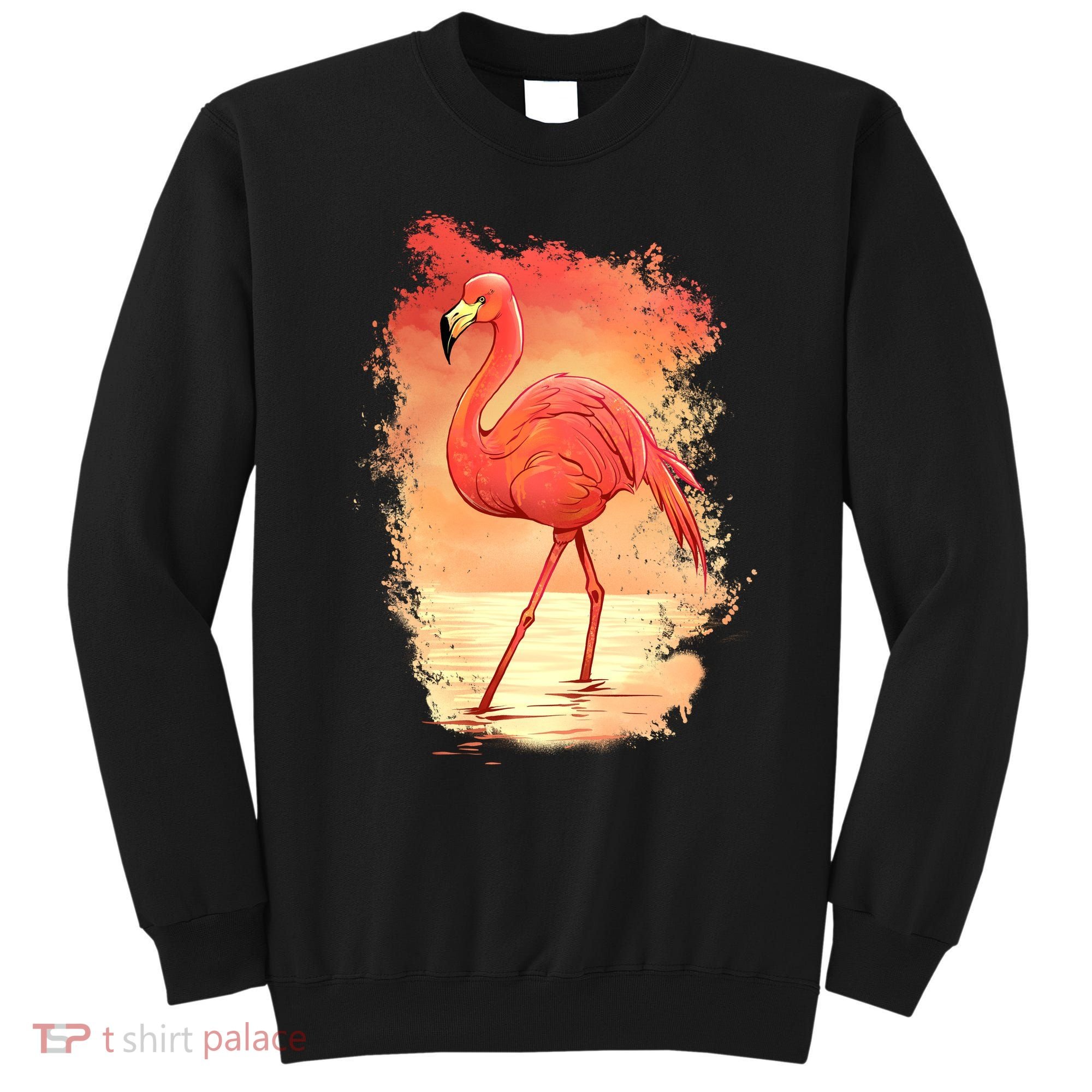 Flamingo Sunset Art Sweatshirt