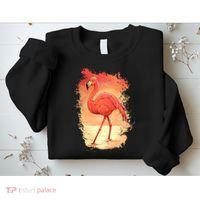 Flamingo Sunset Art Sweatshirt thumb 2